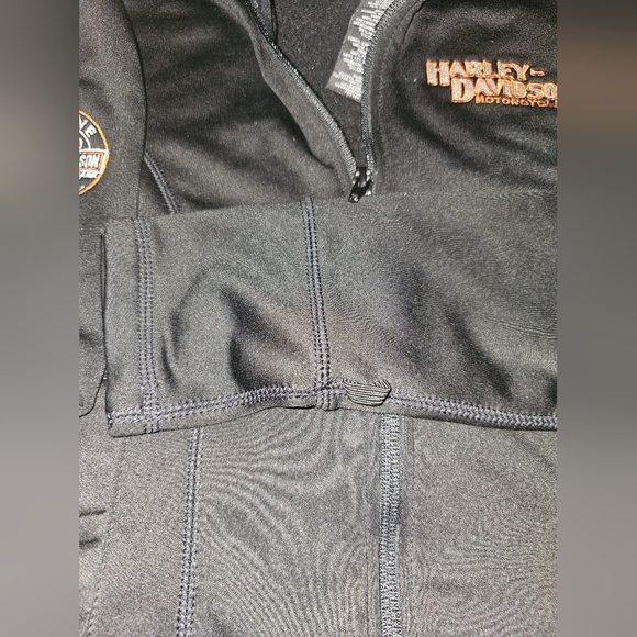 EUC | Authentic Harley-Davidson | Black Hooded Jacket Insert | Embroidered Logo - Picture 8 of 16
